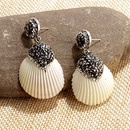 retro natural shell diamond earrings wholesalepicture10