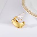 Golden retro diamond water drop twisted zircon earringspicture23