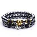 fashion natural frosted leopard head diamond elastic bracelets wholesalepicture6