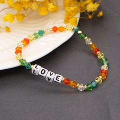 bohemian style crystal letter geometric bracelet