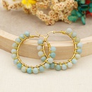 simple exaggerated ethnic gem large hoop earringspicture25