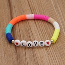 simple bohemian style colorful soft pottery LOVE letter beaded braceletpicture15