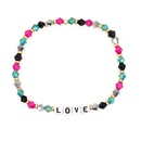 Bohemian style color crystal letter beaded small braceletpicture15