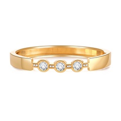 fashion alloy glossy diamond-studded open metal bracelet