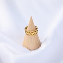 hiphop gold hollow stainless steel open ringpicture6
