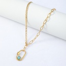 personality creative stitching golden turquoise necklacepicture6