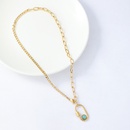 personality creative stitching golden turquoise necklacepicture8