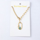 personality creative stitching golden turquoise necklacepicture9
