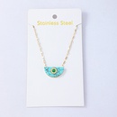 fashion personality semicircular turquoise golden necklacepicture9