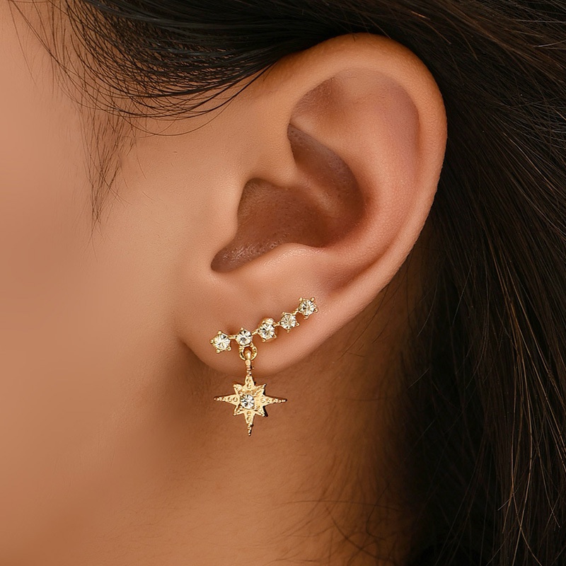 Fashion star pendant alloy earrings set