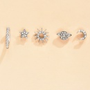 fashion fivepointed star moon combination alloy earrings setpicture8