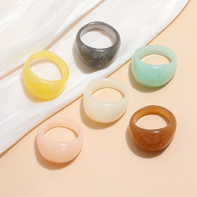 Korean geometric color acrylic ring wholesale