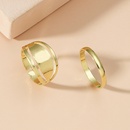 simple geometric hollow metal alloy foot ringpicture7