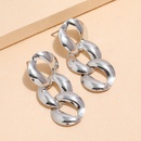 Simple metal chain geometric hollow earringspicture13