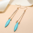 bohemian oval turquoise alloy pendent earringspicture7
