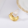 Golden retro diamond water drop twisted zircon earringspicture37