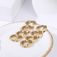 metal chain golden geometric twisted multilayer earringspicture19