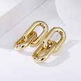 metal chain golden geometric twisted multilayer earringspicture21