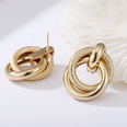 metal chain golden geometric twisted multilayer earringspicture23