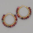 simple exaggerated ethnic gem large hoop earringspicture29