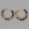 simple exaggerated ethnic gem large hoop earringspicture33