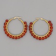 simple exaggerated ethnic gem large hoop earringspicture38