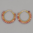 simple exaggerated ethnic gem large hoop earringspicture39