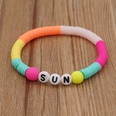 simple bohemian style colorful soft pottery LOVE letter beaded braceletpicture18