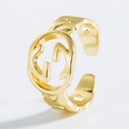 fashion geometric heartshaped brass inlaid zircon open ringpicture16