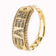 fashion letter eye copper inlaid zircon opening adjustable ringpicture14