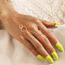 fashion simple creative golden circle buckle bracelet ring one setpicture8