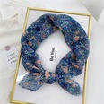 Korean flower cotton and linen small square scarfpicture60