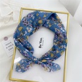 Korean flower cotton and linen small square scarfpicture65