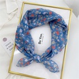 Korean flower cotton and linen small square scarfpicture66