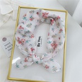 Korean flower cotton and linen small square scarfpicture75