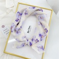 Korean flower cotton and linen small square scarfpicture77