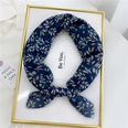 Korean flower cotton and linen small square scarfpicture80