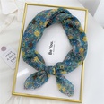 Korean flower cotton and linen small square scarfpicture83
