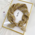 Korean flower cotton and linen small square scarfpicture85
