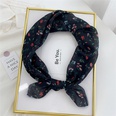 Korean flower cotton and linen small square scarfpicture86