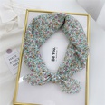 Korean flower cotton and linen small square scarfpicture87