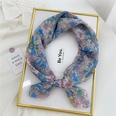 Korean flower cotton and linen small square scarfpicture89