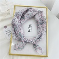 Korean flower cotton and linen small square scarfpicture91