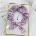 Korean flower cotton and linen small square scarfpicture94