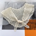 Retro solid color lace triangle small silk scarfpicture24