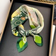 Korean green flower printing silk scarf wholesalepicture55