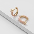 Fashion Drop Oil Color Mini Hoop Inlaid Zircon Copper Earringspicture6