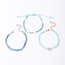 Bohemian style color rice beads hit color shell bracelet 3 piece setpicture14