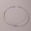 simple knotted circle alloy open necklacepicture8