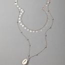 Retro Disc Tassel Silver Round Bead Shell Pendant Necklacepicture14